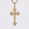 Pendentif Croix ancienne or rose ciselé 58 Facettes CVP137