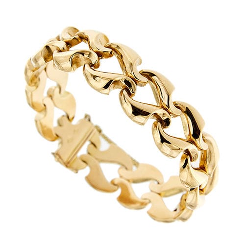 Bracelet Bracelet Tank en or rose 58 Facettes 38835