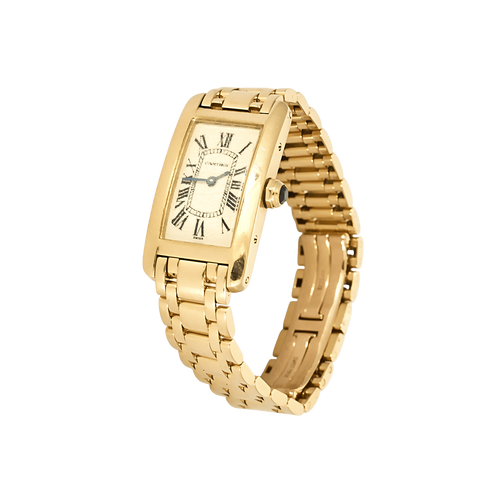 Montre CARTIER - Montre TANK AMERICAINE or jaune 58 Facettes BO/250012