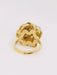 Bague 58 Bague dome fleur or jaune diamants 58 Facettes J604