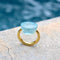 Bague 22K Gold Marie-Hélène de Taillac Milky Aquamarine Cabochon Ring 58 Facettes