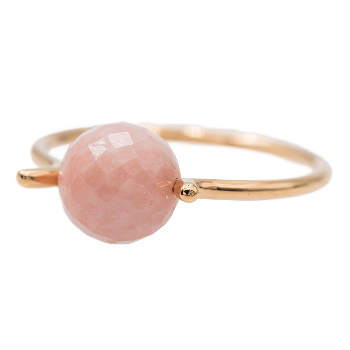 Rhodochrosite Rose Gold Ring