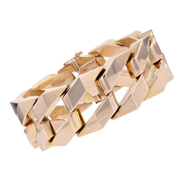 Bracciale grumetta geometrico in oro