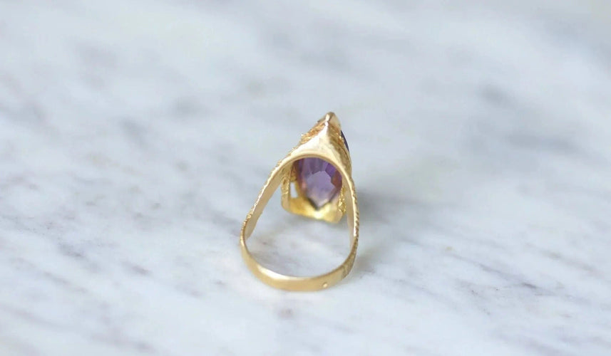 Bague 54 Bague améthyste années 70 58 Facettes