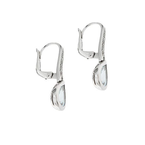 Boucles d'oreilles Boucles d'oreilles en aigue-marine et diamants 58 Facettes 29435