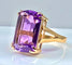 Bague Bague or jaune améthyste 13,36 carats 58 Facettes AB398