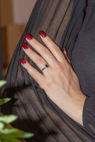 Bague 53.5 Bague Or blanc Saphir 58 Facettes 3029956CN