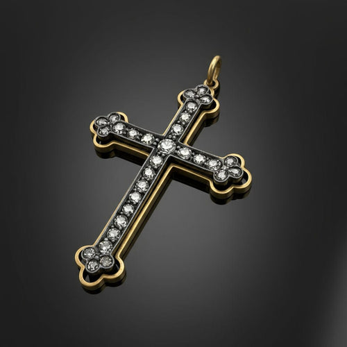 Pendentif Croce pendente con diamanti 58 Facettes