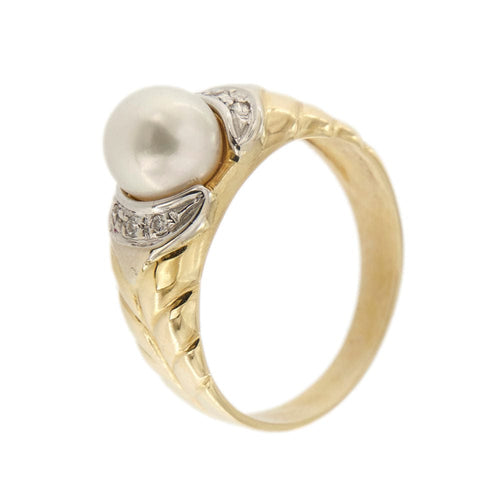 Bague 60 Bague avec perle et diamants 58 Facettes 33916