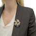 Broche Broche vintage or, diamants, lapis lazuli. 58 Facettes 33871