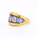 Bague 53 Bague Jonc Vintage, Or jaune, Saphirs Naturels 4 Carats 58 Facettes 383