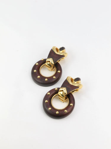 Boucles d'oreilles Boucles d’oreilles en or et Bois d’amourette 58 Facettes 521