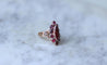 Bague 53 Bague Marquise Ancienne Or Rose et Grenats de Perpignan 58 Facettes