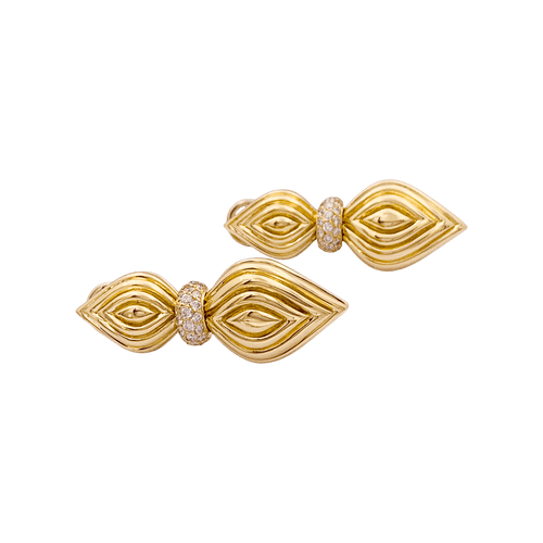 Boucles d'oreilles Boucles d'oreilles O.J. PERRIN, or jaune, diamants. 58 Facettes 34627