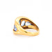 Bague 53 Bague Jonc Vintage, Or jaune, Saphirs Naturels 4 Carats 58 Facettes 383