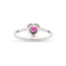 Bague 52 Bague avec rubis coeur ct 0,22 et diamants environnants 58 Facettes