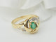 Bague 52.5 Bague vintage en or jaune, émeraude et diamants 58 Facettes 33274