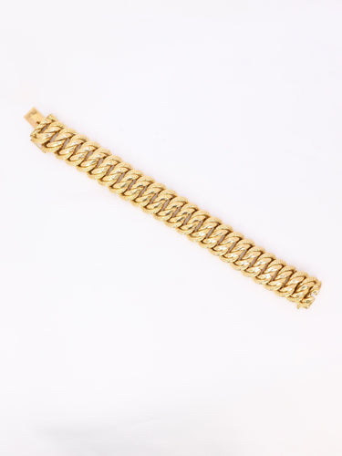 Bracelet Bracelet maille américaine or jaune 2 cm 58 Facettes 1165.1