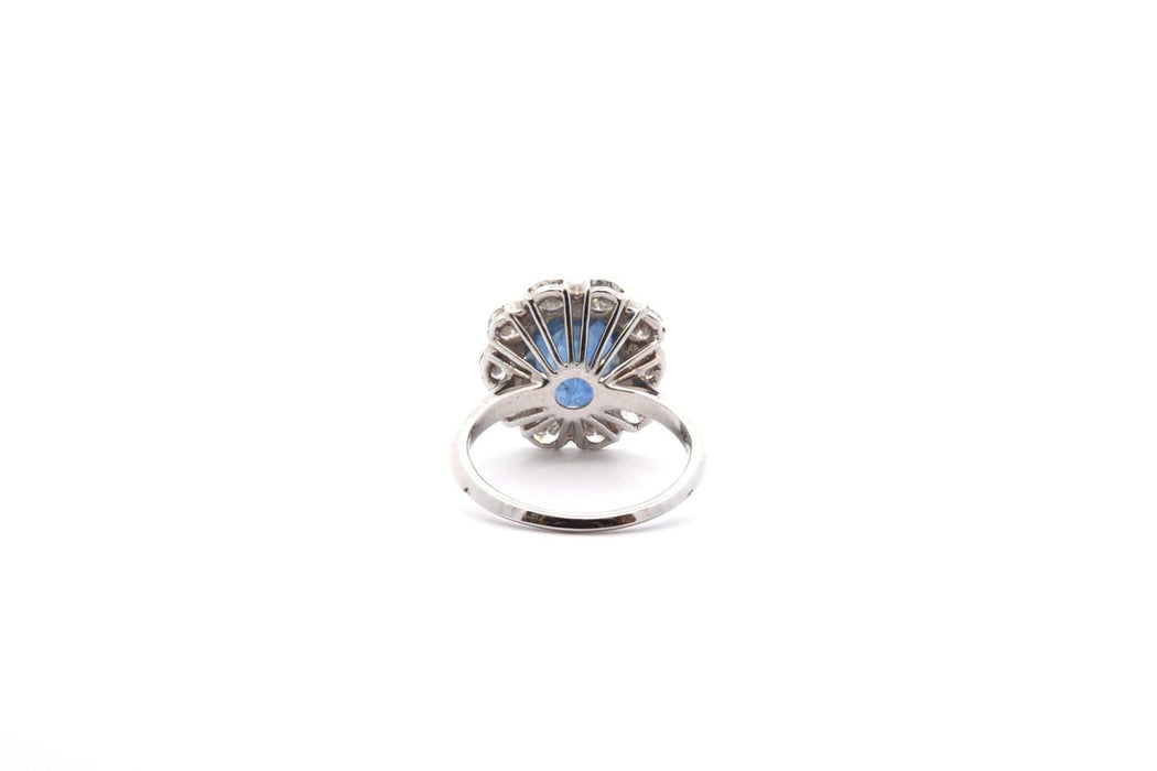 Bague Bague marguerite saphir 3,30cts et diamants 58 Facettes 26369dv