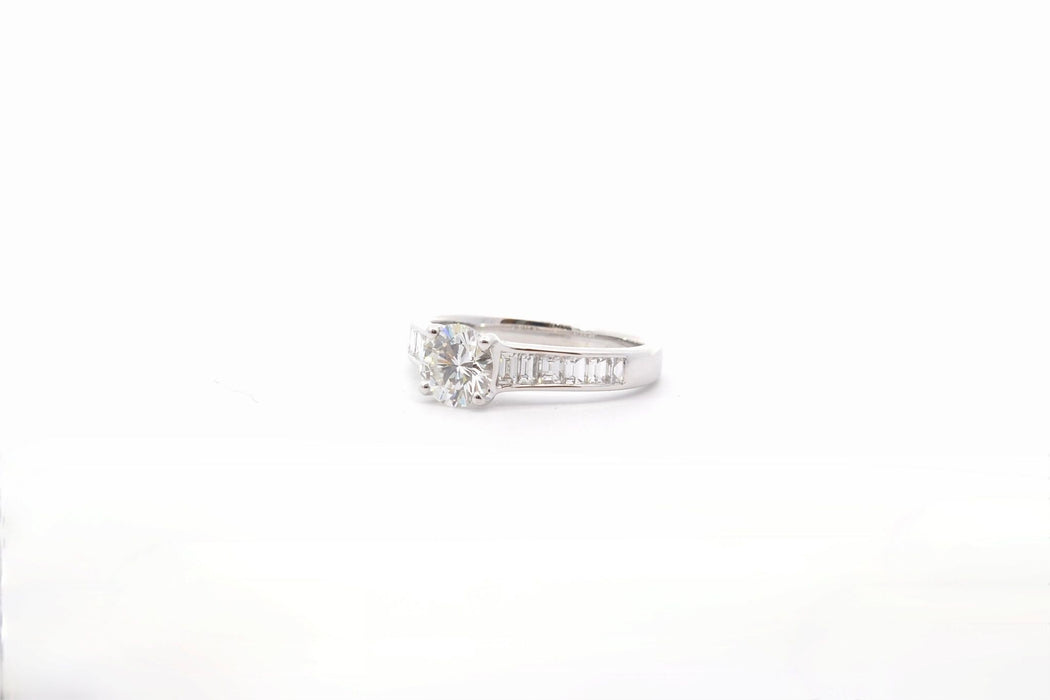 White gold diamond ring