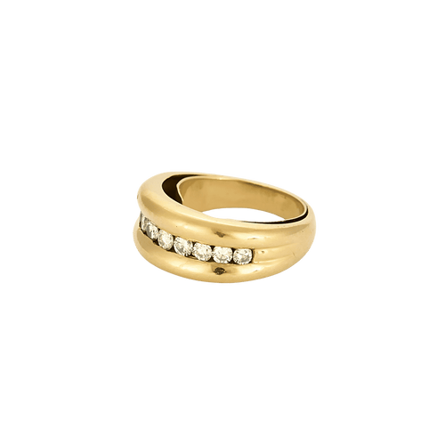 Bague 51 BAGUE OR JAUNE ET DIAMANTS 58 Facettes BO/250019