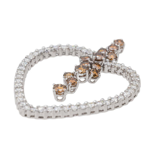 Pendentif Pendentif Coeur Or blanc Diamant 58 Facettes 3351134CN