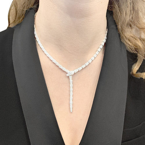 Collier Collier Bulgari "Serpenti Viper" or blanc, diamants. 58 Facettes 33804