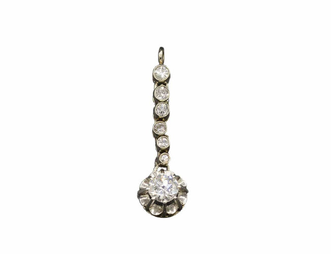 Pendentif Pendentif 1930 or blanc et diamants 58 Facettes A10525