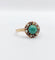 Bague 52.5 Bague marguerite or jaune, cabochon de turquoise, diamants et perles (circa 1900) 58 Facettes A05219