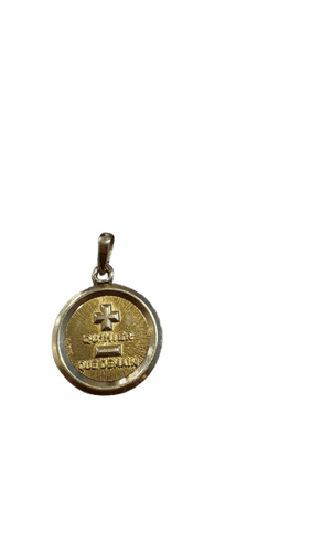 Pendentif AUGIS - Médaille Plus qu’hier, moins que demain - or jaune 58 Facettes 096531084332