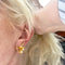 Boucles d'oreilles BOUCLES D'OREILLES RÉTRO ANNÉES 40 EN OR 18 KT AVEC PERLES 58 Facettes Q57B