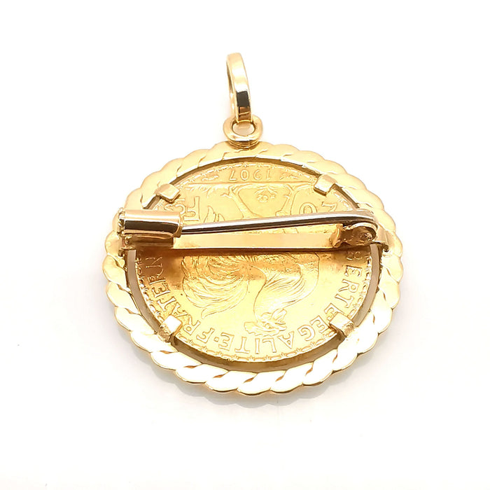 Colgante Broche moneda Marianne Coq