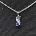 Pendentif Pendentif or blanc tanzanite diamants 58 Facettes