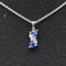 Pendentif Pendentif or blanc tanzanite diamants 58 Facettes
