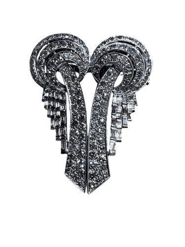 Broche Broche Art Déco en platine et diamants – Pièce transformable 58 Facettes 1.0000876/3