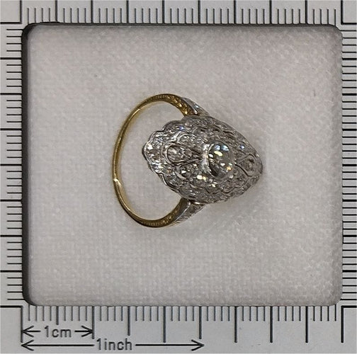 Bague 51 Bague diamant vintage avec touche Belle Époque – Conçue pour une grandeur discrète 58 Facettes 25191-0317
