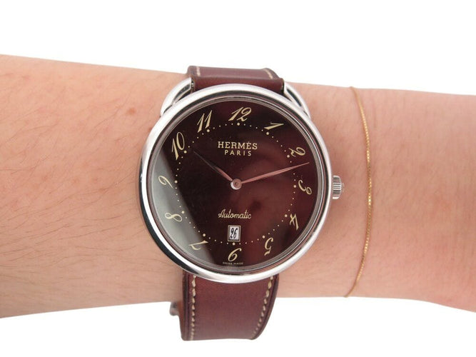 Montre montre HERMES arceau tgm ar4.810 41 mm acier palladie automatique 58 Facettes 268185
