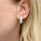 Boucles d'oreilles Boucles d'oreilles en or blanc et diamants baguette. 58 Facettes 34746