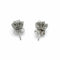 Boucles d'oreilles Boucles d'oreilles style rosette en or blanc et diamants 58 Facettes 50385