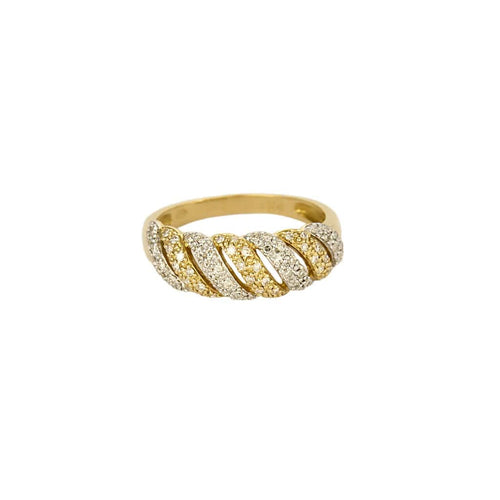 Bague 53.5 Bague en Or jaune & blanc 18k 58 Facettes THI0308