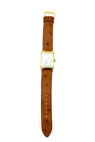 Montre JEAGER_LECOULTRE. Collection "REVERSO DUETTO", montre de dame en or jaune 58 Facettes
