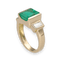 Bague 50-51 Bague en or jaune 18K avec emeraude de Colombie 2,88 cts et diamants baguette - Certificat Carat Gem Lab - Taille ajustable 58 Facettes FB09851