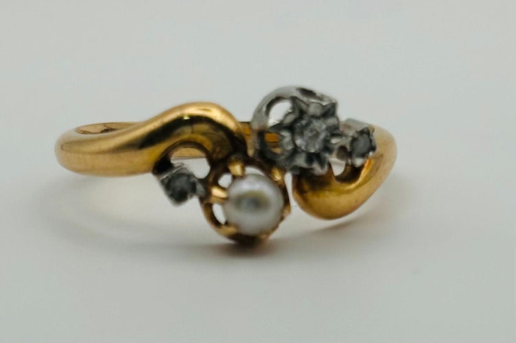 Bague Bague Art Déco Toi et Moi 58 Facettes 50118