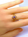 Bague 54 Bague or jaune, perles et pierre bleue 58 Facettes AB427