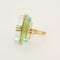 Bague 52,5 Bague en or jaune et aigue-marine 58 Facettes RAM2958