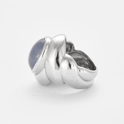 Bague 48.5 Bague Godron Saphir Etoilé 58 Facettes