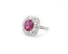 Bague en or blanc avec rubis de Birmanie de 2,34 ct et diamants