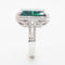 Bague 54 Bague tourmaline verte et diamants en or blanc 58 Facettes 4415