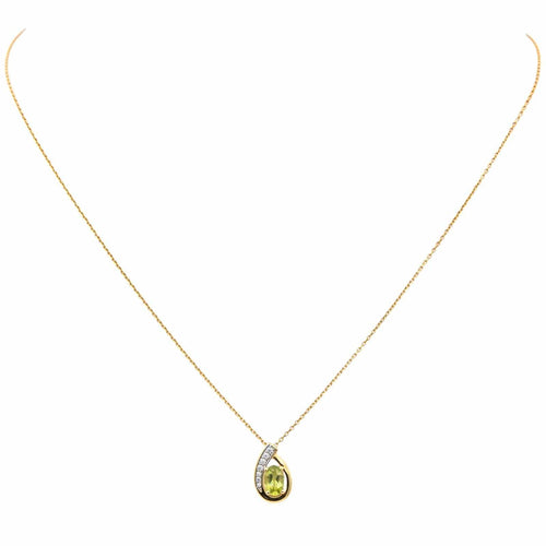 Collier Collier Or jaune Péridot, Diamant 58 Facettes 4166995RV