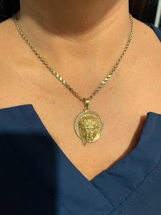 Yellow gold Christ pendant